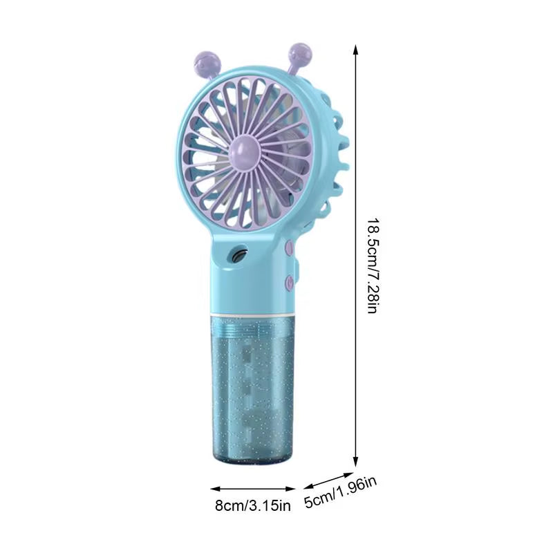 Portable Handheld Spray Fan Water Spray Mist Fan Student Dormitory Mini Fan Summer Supplies Cooling Tools Outdoor Small Fan