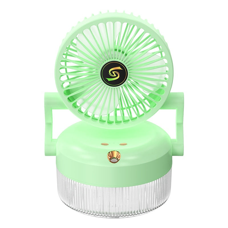 Cooling Desktop Fan USB Charging Humidifying Ice Mist Fan