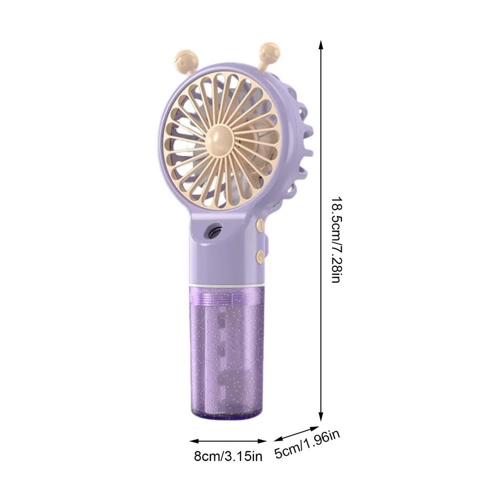Portable Handheld Spray Fan Water Spray Mist Fan Student Dormitory Mini Fan Summer Supplies Cooling Tools Outdoor Small Fan